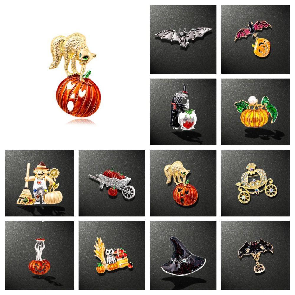 Цинковый Сплав Хэллоуин Брошь Призрак Тыквенный Фонарь Брошь Крутая Девочки
