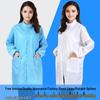Anti-static Striped Blue & White Long Sleeve Cleanroom Gown with Stand-up Collar and Zipper