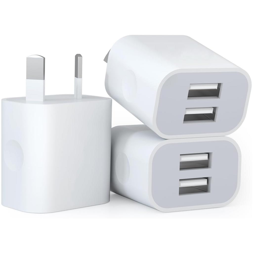 1/3/5/10 шт. Практичная электроника Новое зарядное устройство AU Plug адаптер сотовые телефоны 2.1A Dual Port Plug стандартный настенный адаптер