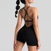 Women's Seamless Yoga Outdoor Beauty Back Sports Underwear Peach Hip Fitness Halter Tight Bodysuit