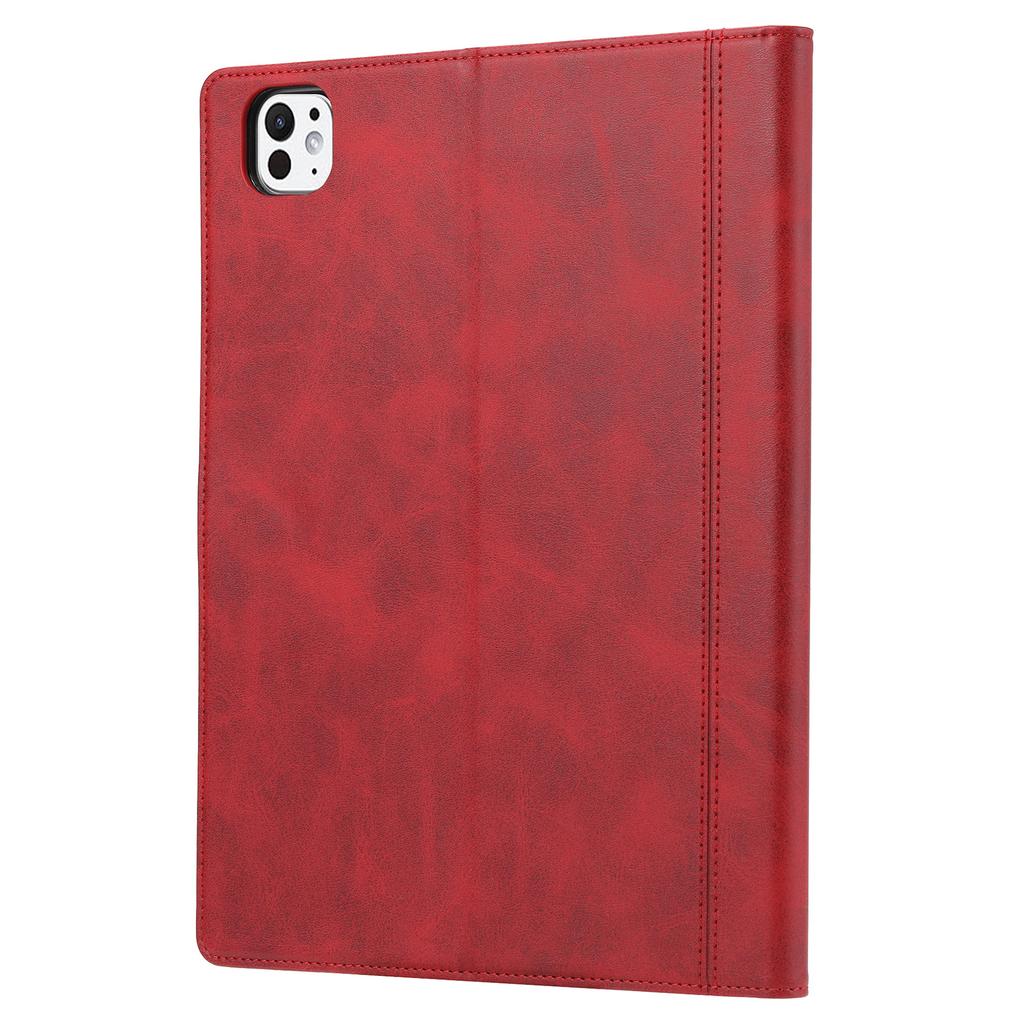 Для iPad Про 13 (2025)/13 (2024) Чехол с внешним слотом для карт, кожаный кошелек, обложка для планшета с функцией автоматического пробуждения/засыпания