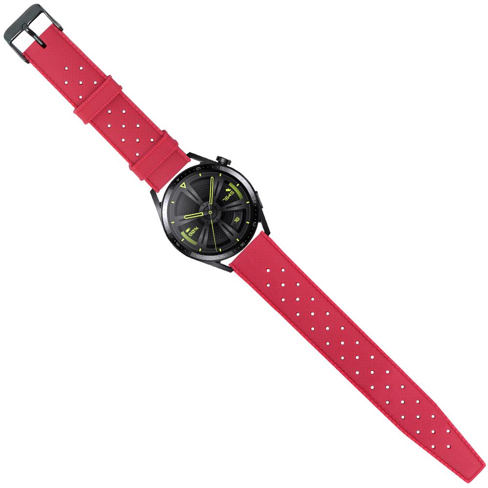 ERBORD Universal Silicone Strap 22mm, Tropic, Red / Black Buckle