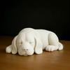 3D-печатные фигурки спящих собак, Белые лежащие щенки-украшения, Реалистичные статуэтки щенков, Минималистичный настольный декор для офиса, дома, Милые