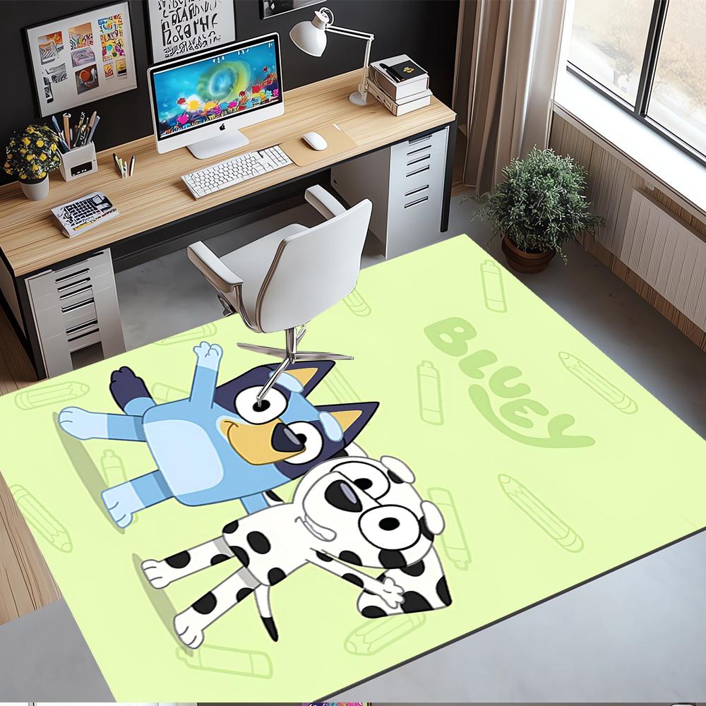 Bluey Printed Carpet Rug for Office Chair Living Room Bedroom Kitchen Room Decor Gifts