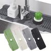 1 шт. Силиконовый коврик для раковины, Гибкий коврик-сушилка для посуды с дренажным отверстием, Кухонный противоскользящий защитный коврик для раковины, Термостойкий коврик для раковины