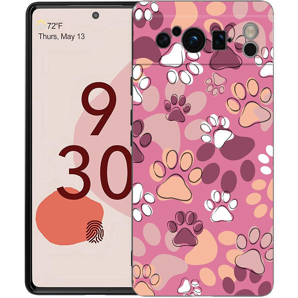 Лапа собаки Чехол для телефона Google Pixel 8 Pro Pixel 9 Pro XL Чехол из ТПУ Pixel 8 Pro 8A 7A 7 6A 6 Pro Мягкая черная крышка