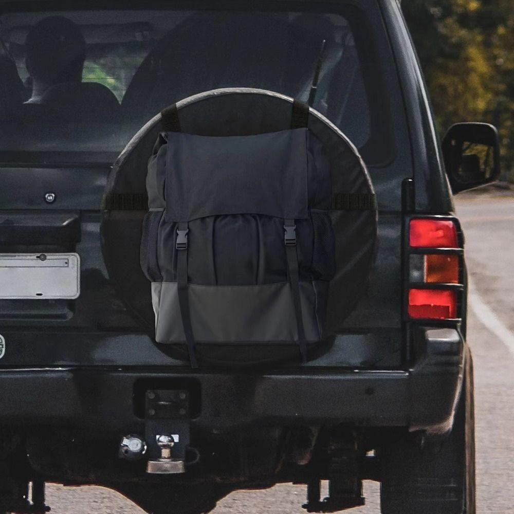 Camping Gear Spare Tire Bags Hanging Bag Storage Trash Bag Black Truck Organizers Trucks