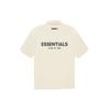 Essentials SS21 Футболка-поло с короткими рукавами и логотипом на спине Топы унисекс Кремово-кремовый FOG-SS21-552