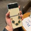 Luxury Bling Rhinestone Portable Bracelet Phone Case For Samsung Galaxy Z Flip 3 4 5g Transparent Hard Pc Cover