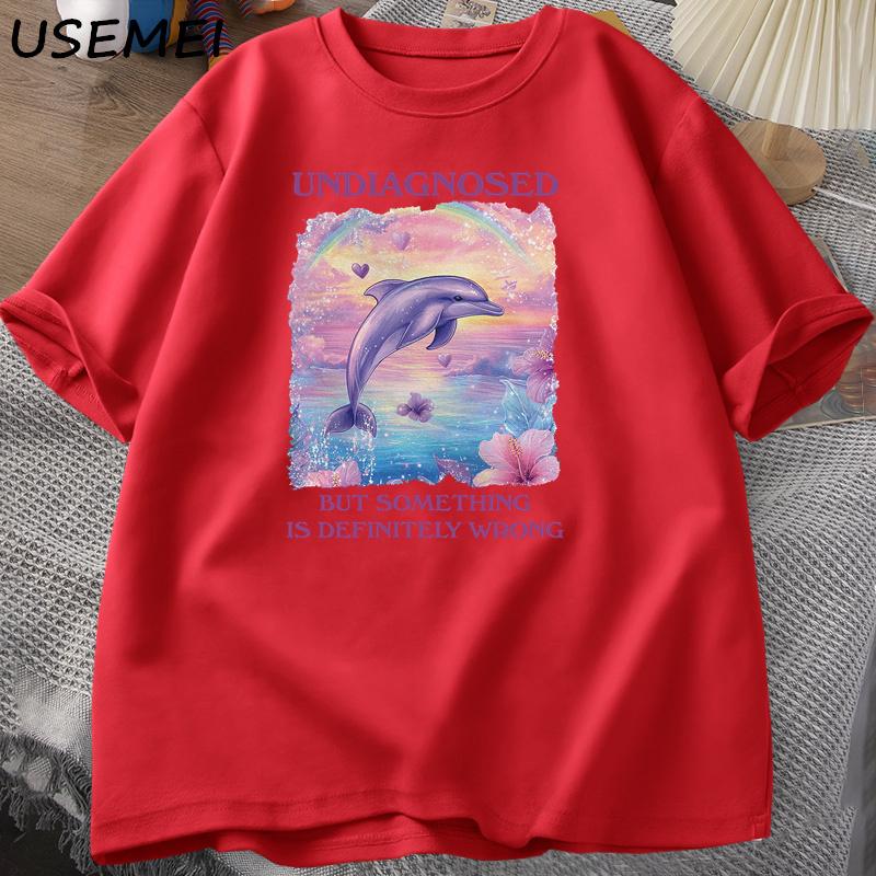 Undiagnosed But Something Is Wrong Tshirts Unisex Casual Cotton Short Sleeve Tshirt Harajuku Graphic T Shirts Streetwear Tees