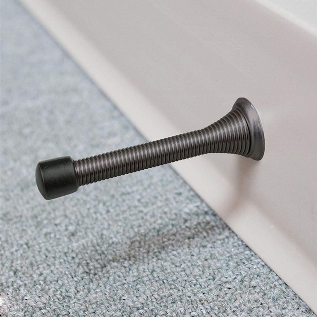 10Pcs Heavy Duty Spring Door Stopper with Rubber Bumper AntiCollision Wall Protector for Kitchen Bedroom Office
