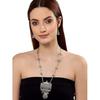 Fashion Latest Stylish Traditional Oxidised Silver Necklace Jewellery Set for Women