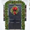 Lifelike Lighted Xmas Wreath 8 Modes Artificial Christmas Garland  New Year