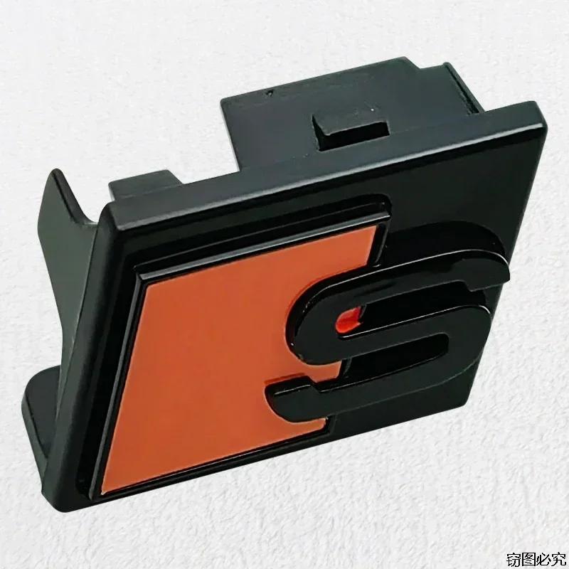 ABS Car Front Grille Emblem Styling for a2 A6 A4 S5 S6 A3 S3 Q7 S4 S7 S8 Q5 Badge Sticker Decals Auto Retrofit Accessories