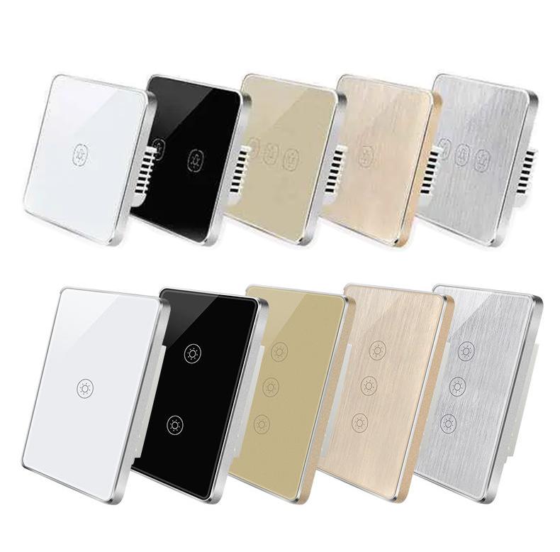 JHY Tempered Glass Zigbee Smart Home Touch Light Switch 1/2/3/4 Gang Remote Control Wifi Wall Switches Google Alexa