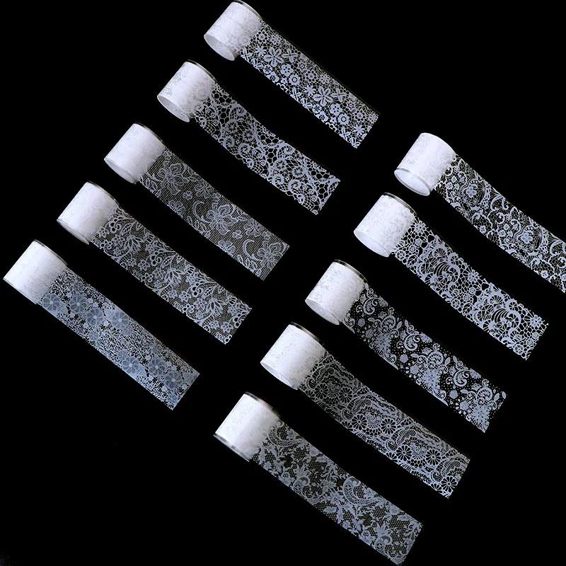 10 шт./кор. голографическая переводная фольга для ногтей, золотая пленка для слайдера, клейкая бумага, звездная наклейка для ногтей, набор для самостоятельного украшения