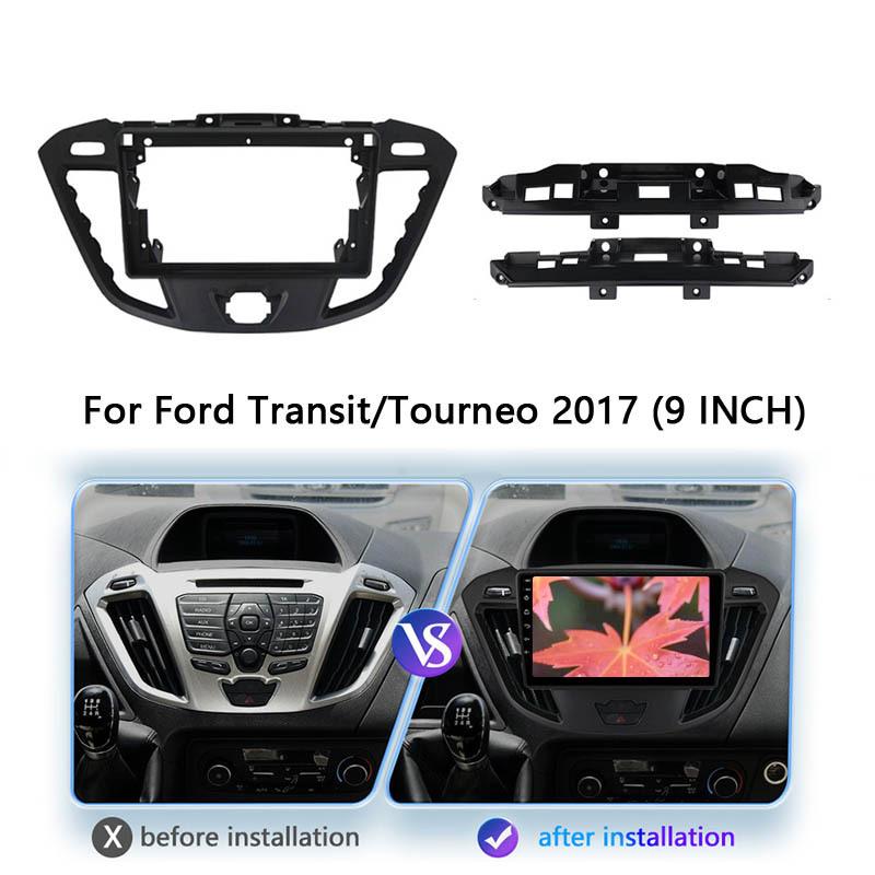 For FORD Transit Tourneo 2017 9 Inch Car Fascia Frame Decorative Panel Mounting Auto Interior Accessories