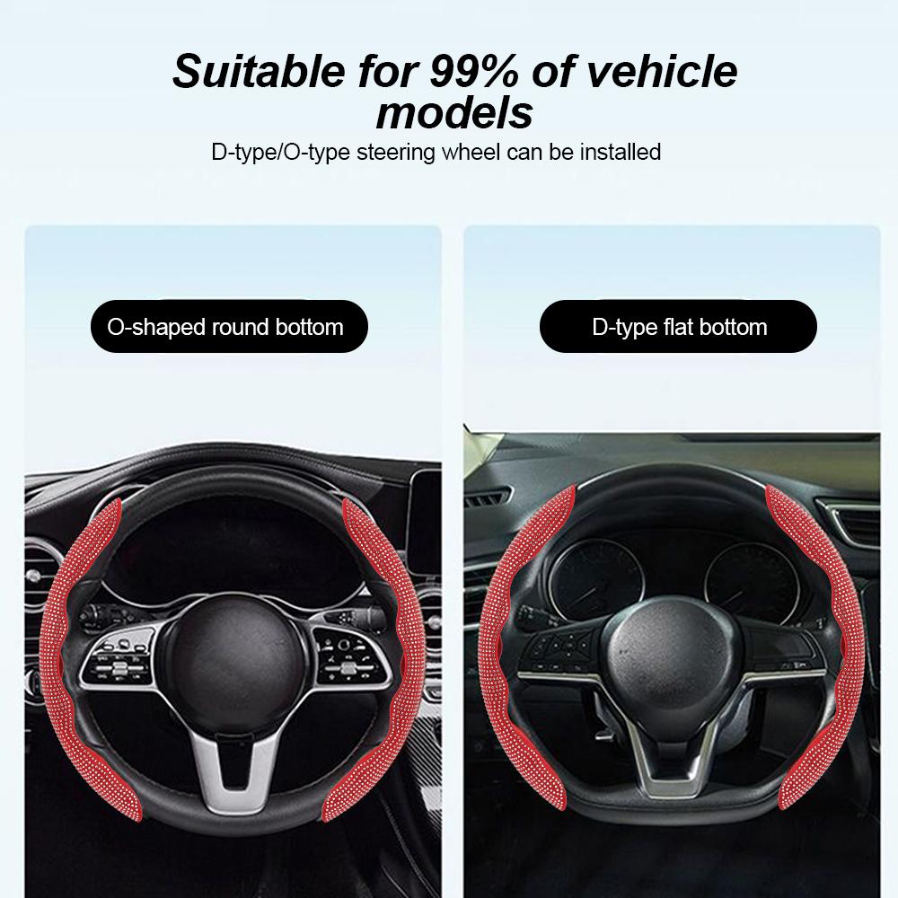 Универсальный чехол на руль автомобиля Diamonds с кристально сверкающим дышащим противоскользящим модным рулевым колесом для автомобильного стайлинга