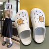 Корейские женские туфли с дырочками, нескользящая верхняя одежда, повседневная пляжная обувь, женские милые тапочки для медсестер на толстой подошве