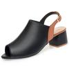 Women's Sandals Summer Fish Mouth Female Sandals Genuine Leather Formal Roman Sandals for Women