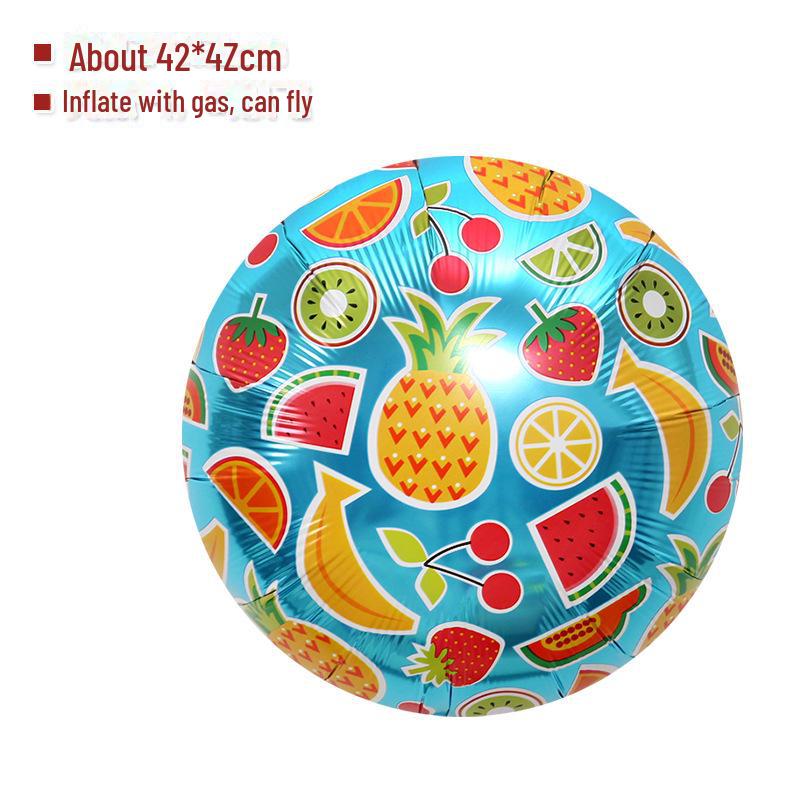 Мультяшные фольгированные шары в форме фруктов: Украшения для вечеринки с яблоками, ананасами, арбузами и виноградом