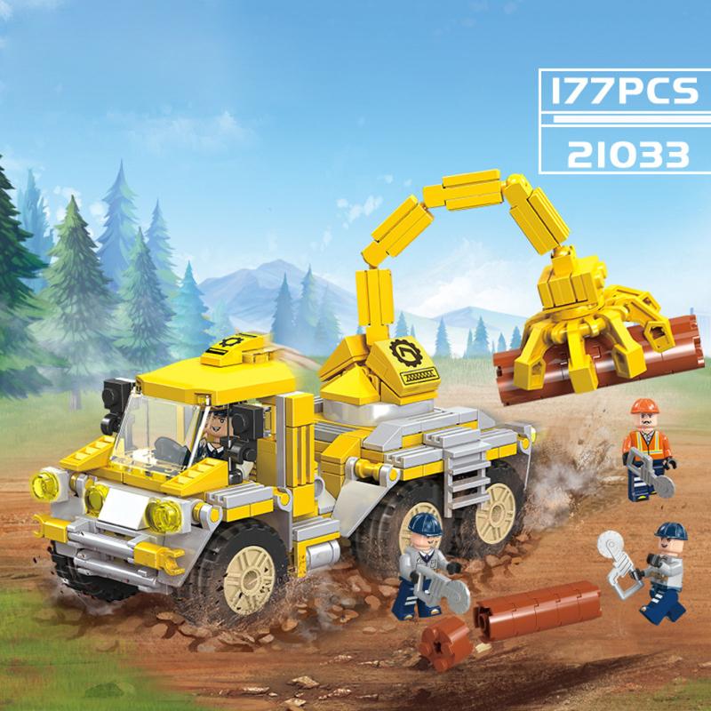Construction Engineering Vehicle Building Blocks Toys Plastic Small Particles Diy Assembled Toys For