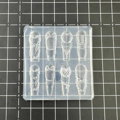 Французское кружево Цепочка Цветы 3D Акриловая форма Лебедь Украшения для нейл-арта Сделай сам Силиконовые Декорированные Шаблоны для нейл-арта Форма для ногтей Инструмент