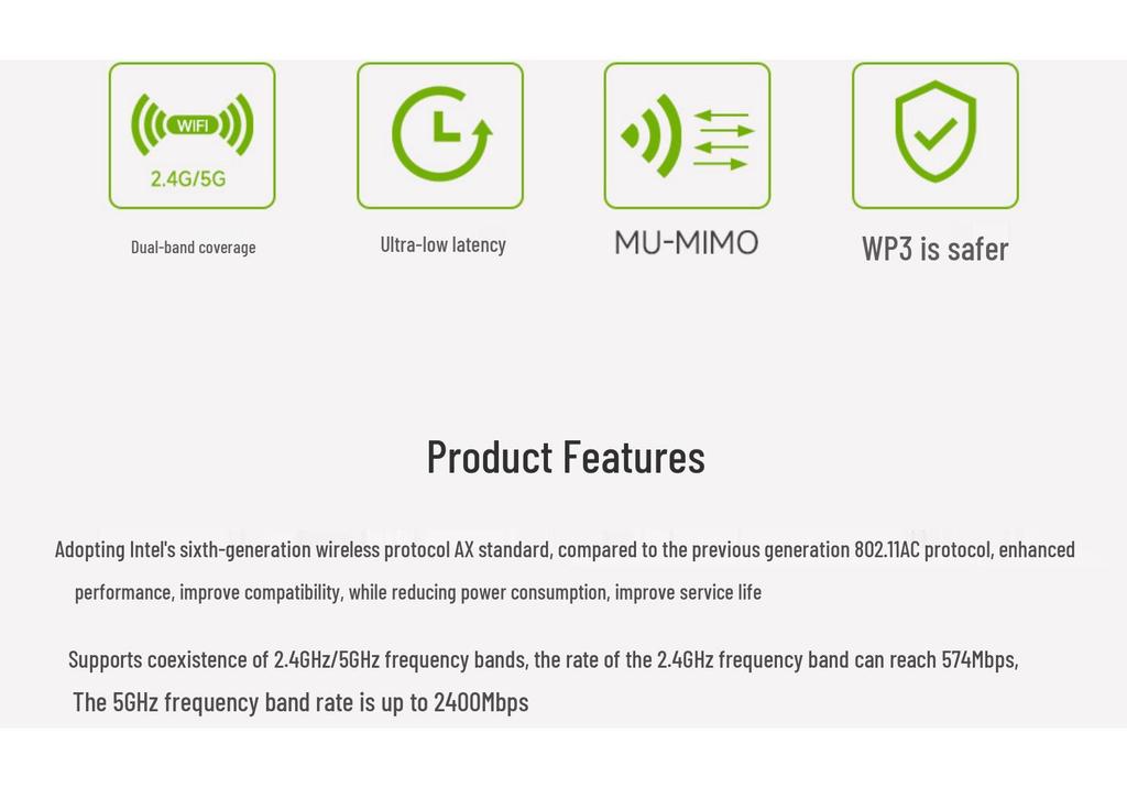 Двухдиапазонная беспроводная сетевая карта Intel AX200 Wi-Fi 6 с Bluetooth 5.2
