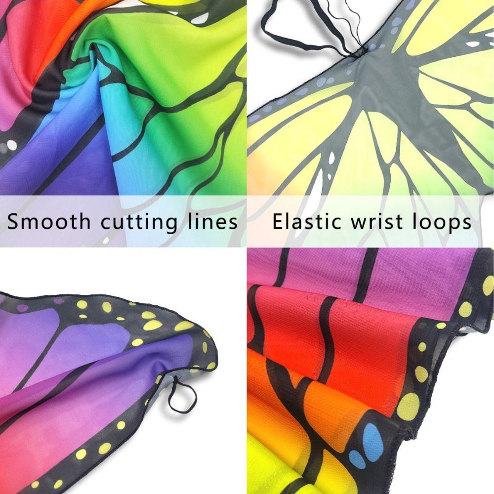 Colorful Butterfly Wings Costume Cosplay Costume Fancy Dress Fairy Shawl DIY Decorations Pixie Cloak Christmas Halloween