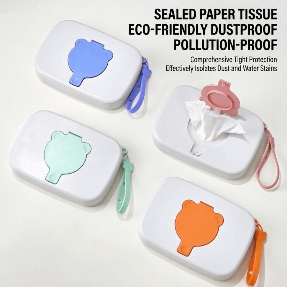 Flip Cover Portable Wipes Holder Hanging Rope Wet Wipes Container Travel Wet Tissue Case Travel