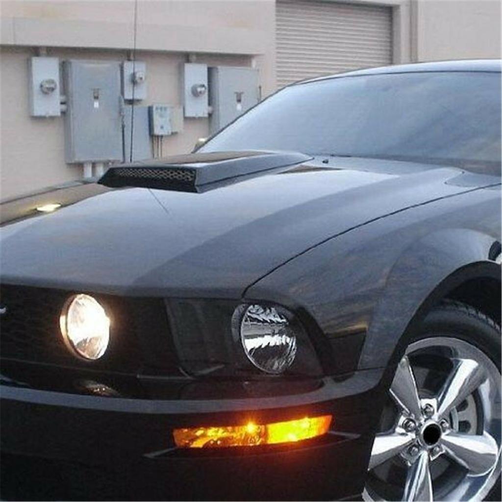 Декоративный 3D-воздухозаборник для капота автомобиля, крышка вентиляционного отверстия, черный цвет