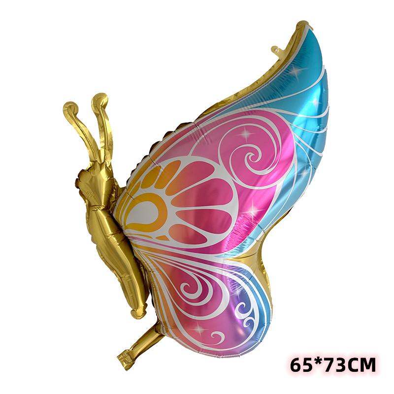 Newest Matt Purple Butterfly Balloon Giant Foil Mylar Balloon Baby Shower Wedding Butterfly Themed Birthday Party Decor 5