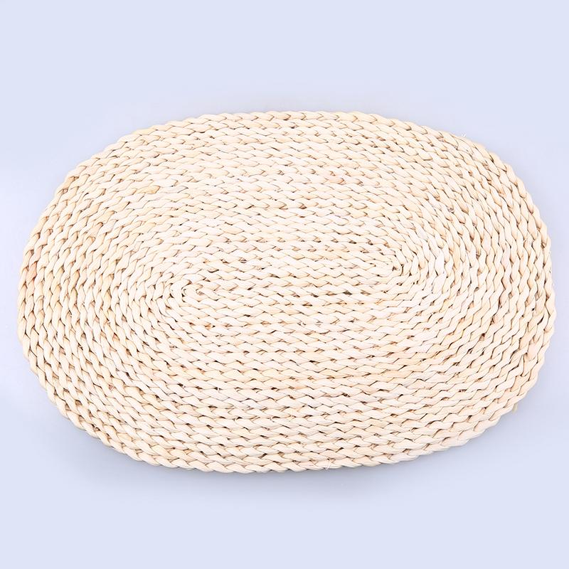 WCIC Изоляционная подставка для столовых приборов из кукурузной кожуры, соломенного плетения, подставка для чашки, коврик для обеденного стола, противоскользящий держатель для горшков