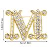 M-Letter Brooch Pin For Backpack Collar Lapel Pin Party Jewelry Gift