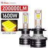 Dualvision 200000LM 1600W H4 H7 H11 LED CANbus K7C K6C H1 H3 9005 9006 HB3 HB4 9012 HIR2 Светодиодная фара Турбо Автомобильная противотуманная фара 6000K
