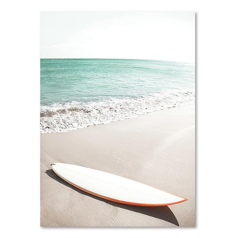 Тропическое море пляжные волны постер кокосовая пальма мост грузовик холст живопись скандинавское настенное искусство картины для гостиной домашний декор