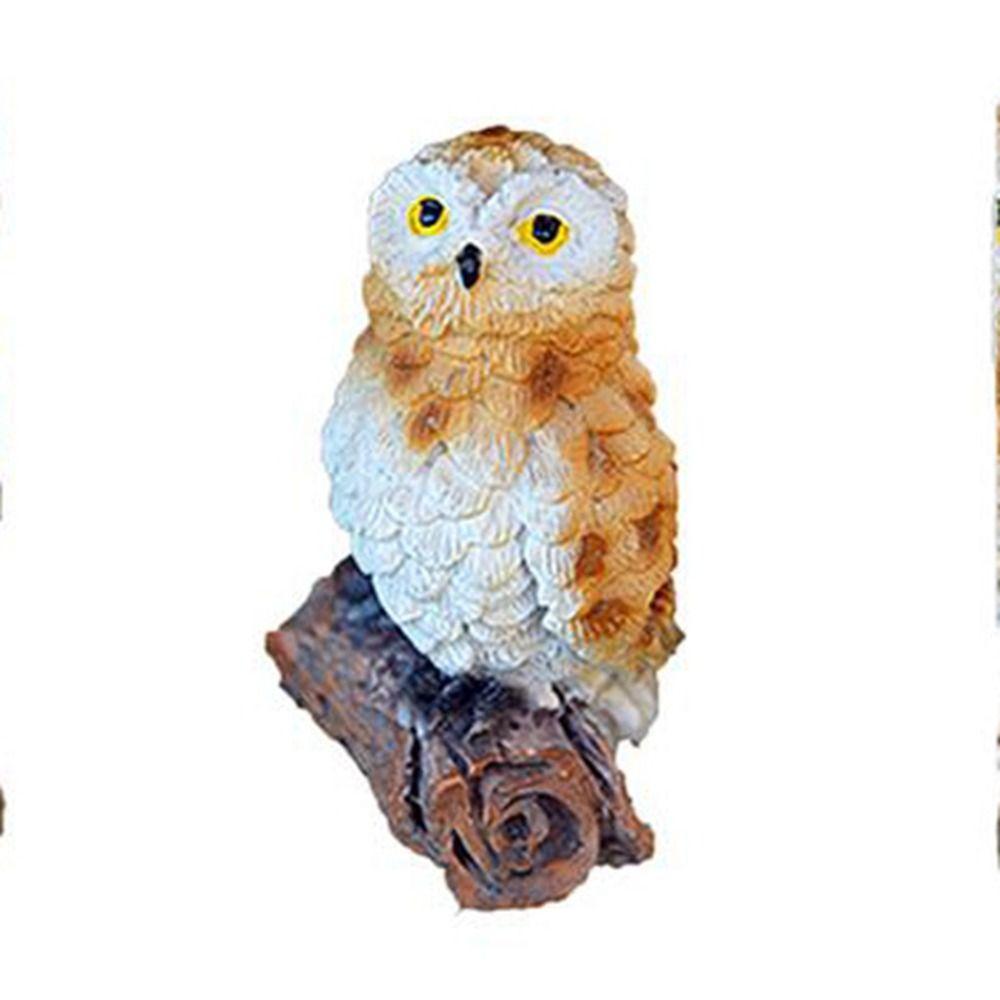 Owl Figurine Resin Realistic Adorable Owl Fairy Garden Decoration Ornament Miniature Animals Landscape Home Decor Accessory