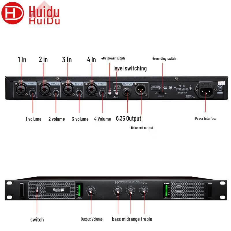HuiDu YA-4820 Профессиональный беспроводной подавитель обратной связи для микрофона (Китайская версия)