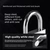 Замок дверной pad lock из нержавеющей стали 304, серебристый, с 4 ключами, антикоррозийный, уличный, сверхпрочный, безопасный, замки с защитой от отмычек
