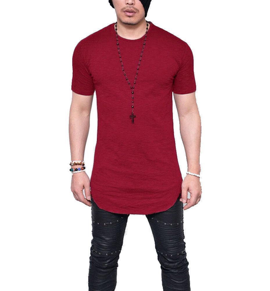 Ultra-comfortable Curve Hem Men T-shirt With Side Zipper In Premium Cotton Blends