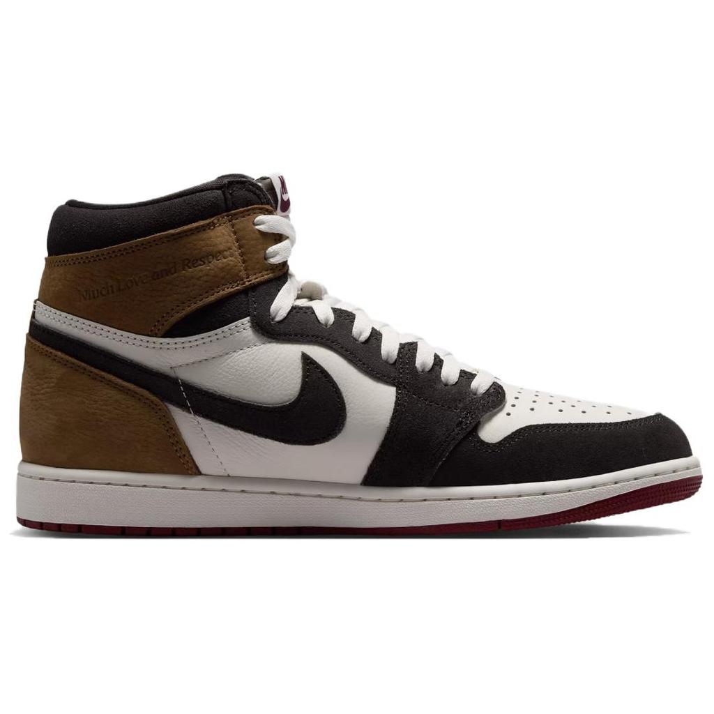 Кроссовки унисекс Air Jordan 1 High OG Love The Game Белый Тень-Коричневый Мягкий-Жемчужный DZ5485-201
