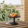 8 Inch Wooden Cake Stand High Base Fruit Snacks Storage Tray Cupcakes Display Plate  Wedding