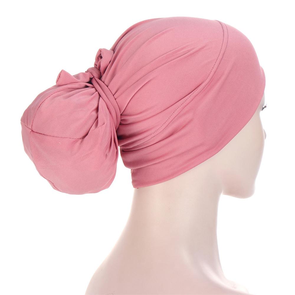 Мусульманские хиджабы женские шапочки Skullies Knot Bonnet тюрбан шляпа от выпадения волос химиотерапия рак банданы арабские исламские головные повязки платок новый