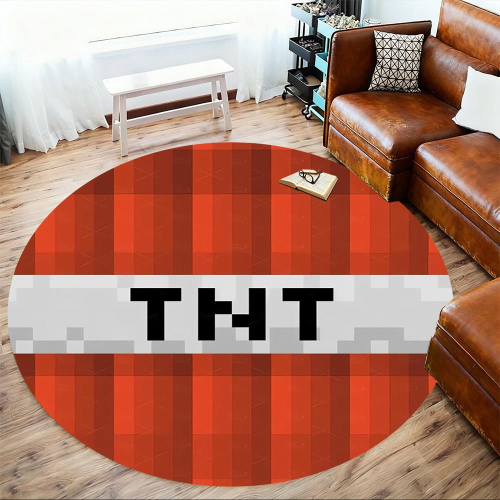 1 шт. Коврик для стула TNT Block Round, ковер для пола - Нескользящий, напольный коврик для офиса, спальни, домашний декор, Рождественский подарок p0811173