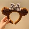 Bowknot Plush Bear Ear Headband