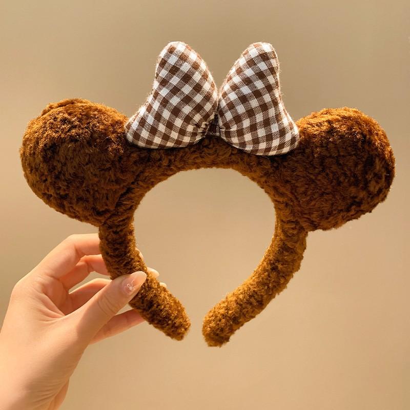 Bowknot Plush Bear Ear Headband