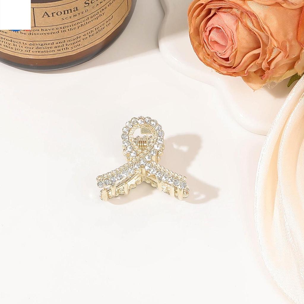 Rhinestone Pearl Mini Hair Claw Retro Diamond Flower Star Women Girls Crab Claw Clip Small Hairpins Hair Crabs Hair Accessories