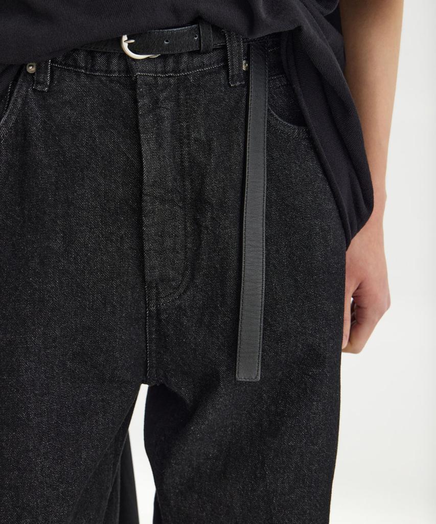 YOUTH Structured Flared Denim Pants - Washed Black