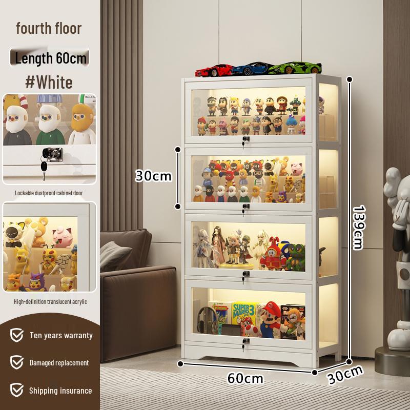 Акриловая стеклянная витрина с замком для игрушек и призов