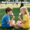 Ice Pop Holder Toddler Ice Cream Holder Drip-Proof 5 Pieces Reusable Drip Catcher Silicone Easy Gadgets No Freezing Hands For